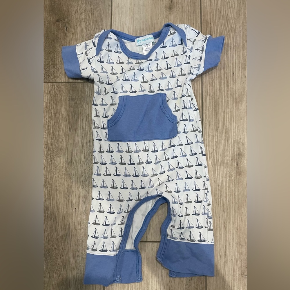 Feather Baby Sailboat Romper
